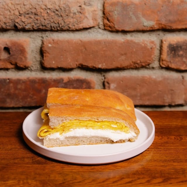 Ricotta and Egg Sandwich.
