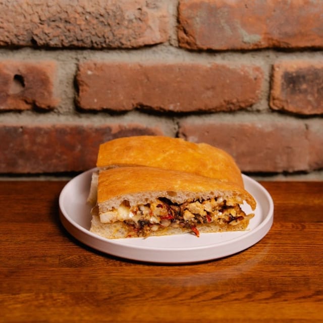 Philly Cheese Chicken Sandwich.