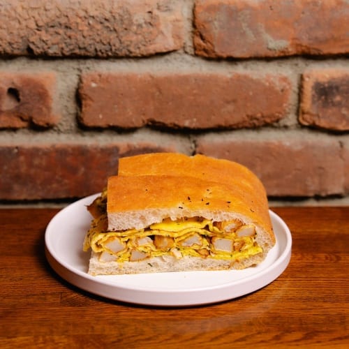 Potato and Egg Sandwich.