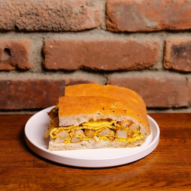 Potato and Egg Sandwich.