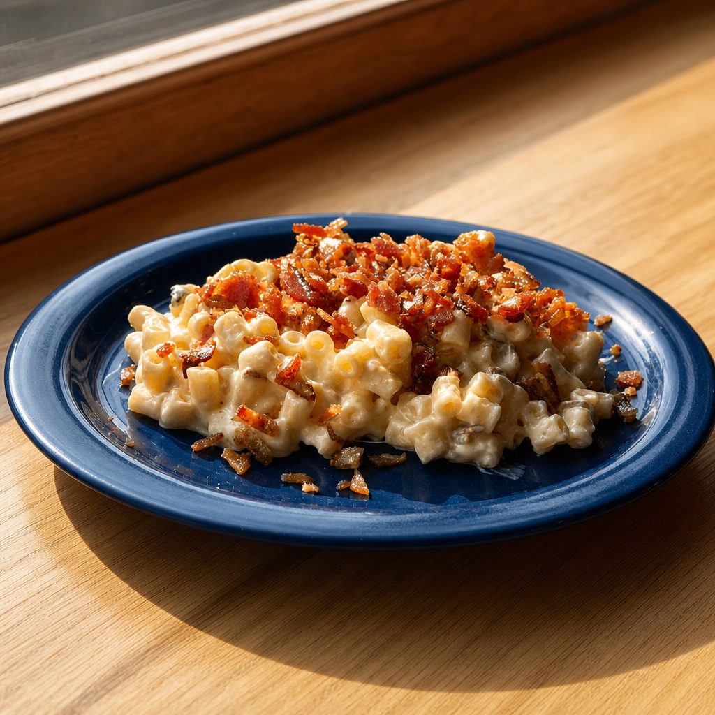 Mac and Cheese with Bacon.