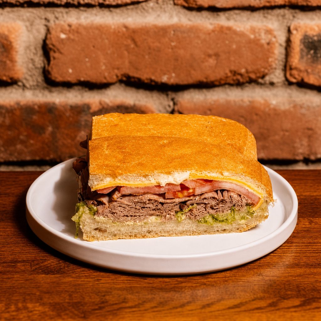 Cold Roast Beef Sandwich.