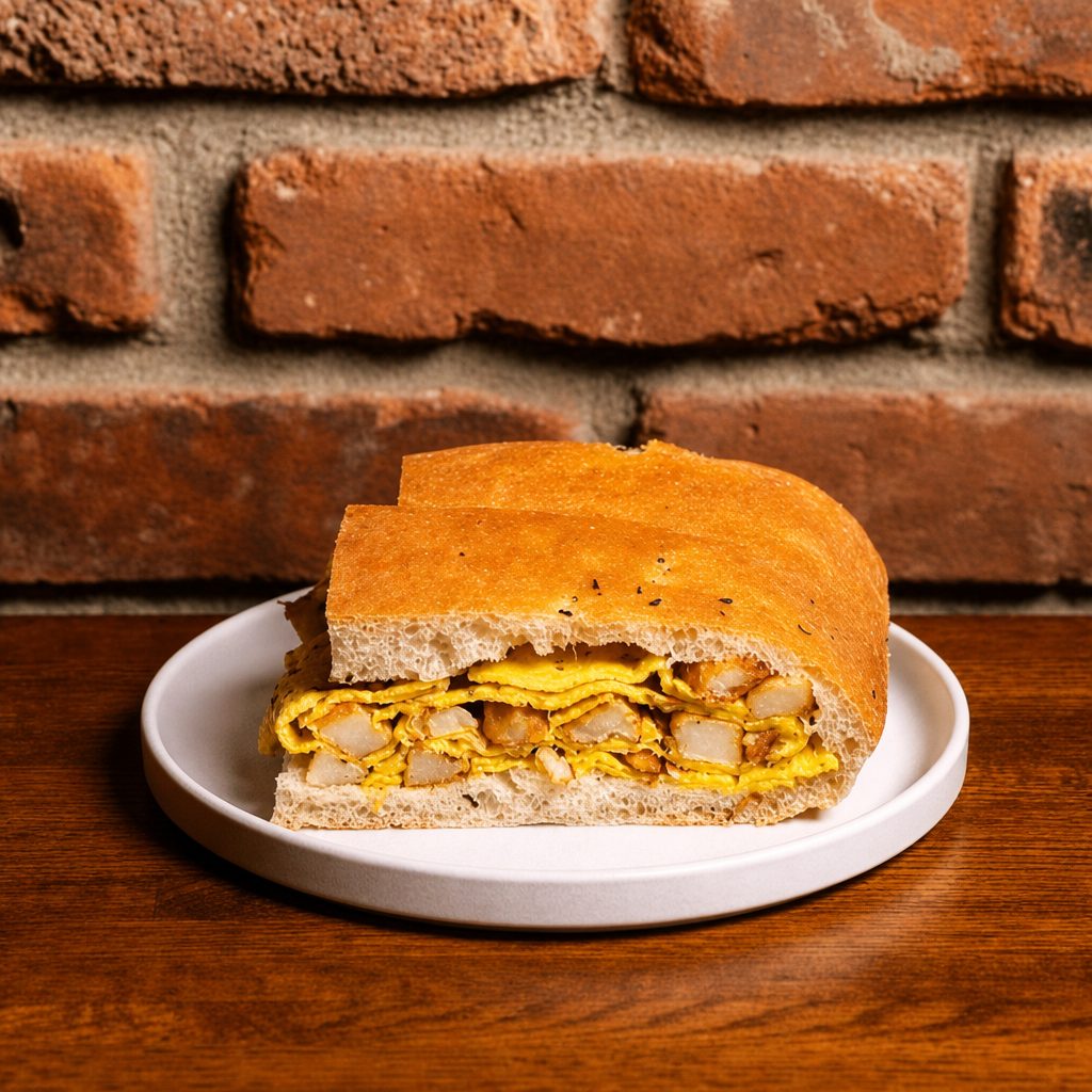 Potato and Egg Sandwich.