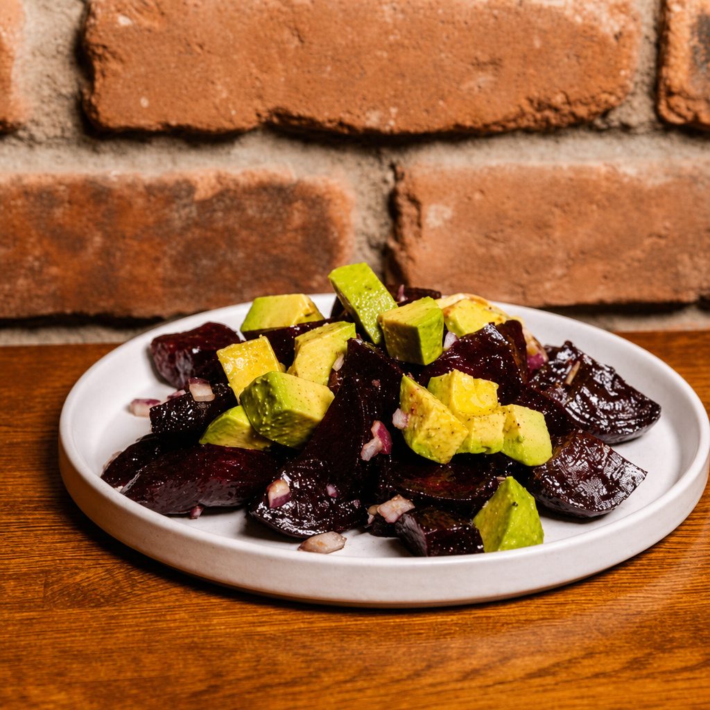 Avocado and Roasted Beets Salad.