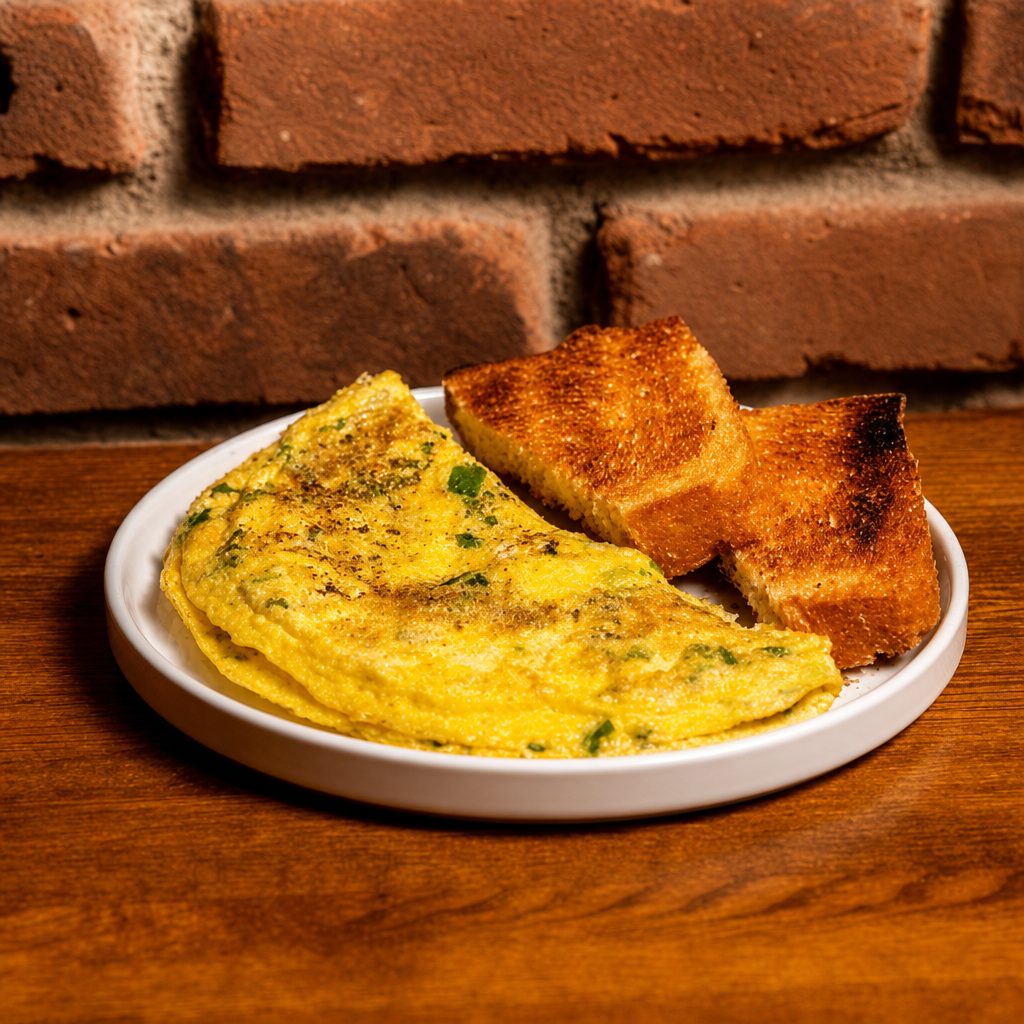 Scallion & Feta Omelette.