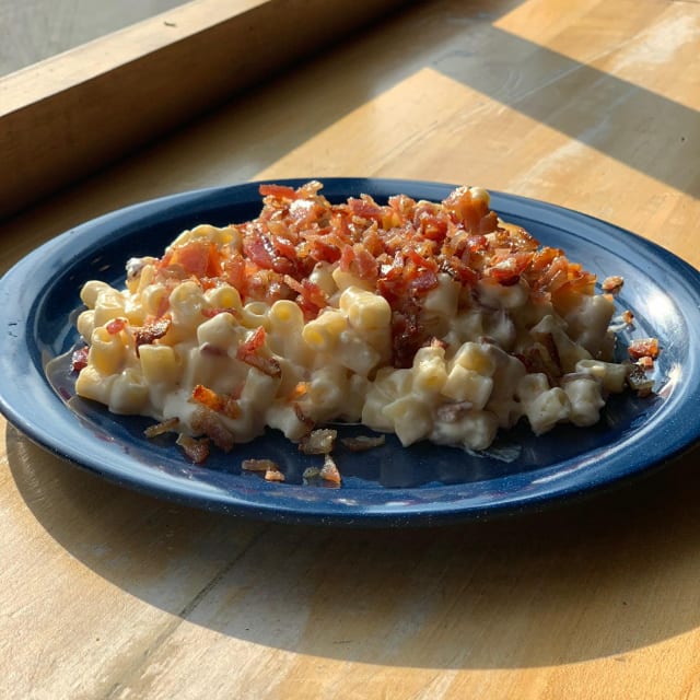 Mac and Cheese with Bacon.